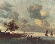 RUYSDAEL, Salomon van, A Ferry Boat near Arnheim sg